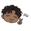 Стикер Шампанское и розы