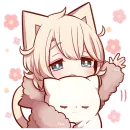 Стикер Соннный котенок