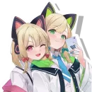 Стикер Midori & Momoi | Blue Archive