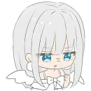 Стикер Серебряный ангел