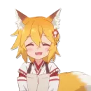 Стикер Заботливая лиса Сэнко-сан