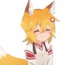 Стикер Заботливая лиса Сэнко-сан