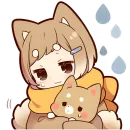Стикер Щенок Шиба