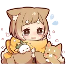 Стикер Щенок Шиба