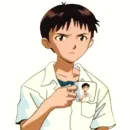 Стикер SHINJI WITH A FUCKING CUP