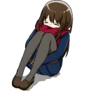 Стикер Школьница