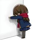 Стикер Школьница