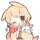 Стикер Сладкий зайчик 2