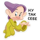 Стикер Белоснежка и семь гномов