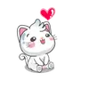 Стикер Snowy Cat: