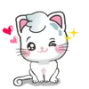 Стикер Snowy Cat: