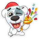 Стикер Новогодний Спотти / New Year's Spotty