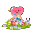 Стикер Spring & Easter Heartfaces