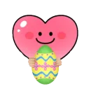 Стикер Spring & Easter Heartfaces