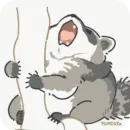 Стикер raccoons