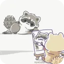 Стикер raccoons
