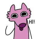 Стикер Stupid Pink Dog 2