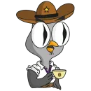 Стикер Подозрительная сова