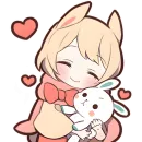 Стикер Сладкий зайчик