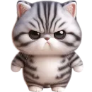 Стикер Полосатый котенок