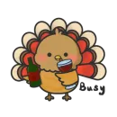 Стикер Thanksgiving Turkey