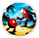Стикер The red ball