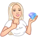Стикер Blockchain TON
