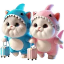 Стикер Парные акулы