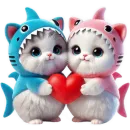 Стикер Парные акулы