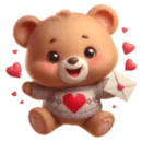 Стикер Valentine Bear