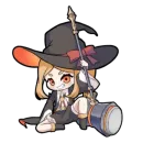 Стикер Ведьмочка-тян