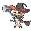 Стикер Ведьмочка-тян