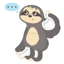 Стикер Lazy Sloth