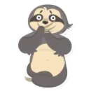 Стикер Lazy Sloth