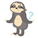 Стикер Lazy Sloth