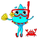 Стикер Water drop