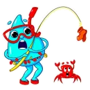 Стикер Water drop