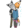 Стикер Wolf and Fox