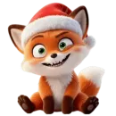 Стикер Новогодний Лисенок