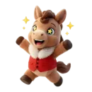 Стикер Новогодний Конек