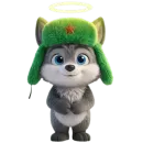 Стикер Новогодний Волчок