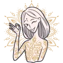 Стикер Yoga Sticker • by AnVinoArt