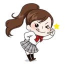 Стикер Yuko the Schoolgirl