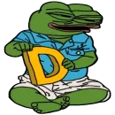 Стикер Alphabet with Pepe