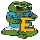 Стикер Alphabet with Pepe