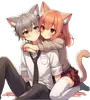 anime cats love