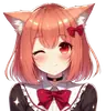 Стикер anime cats love