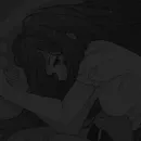 Стикер 👻°аниме чб;