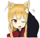 Стикер little fox kitsune