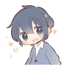 Стикер Anime boy and girl